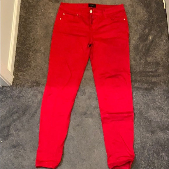 Celebrity pink red skinny pants - Picture 1 of 4